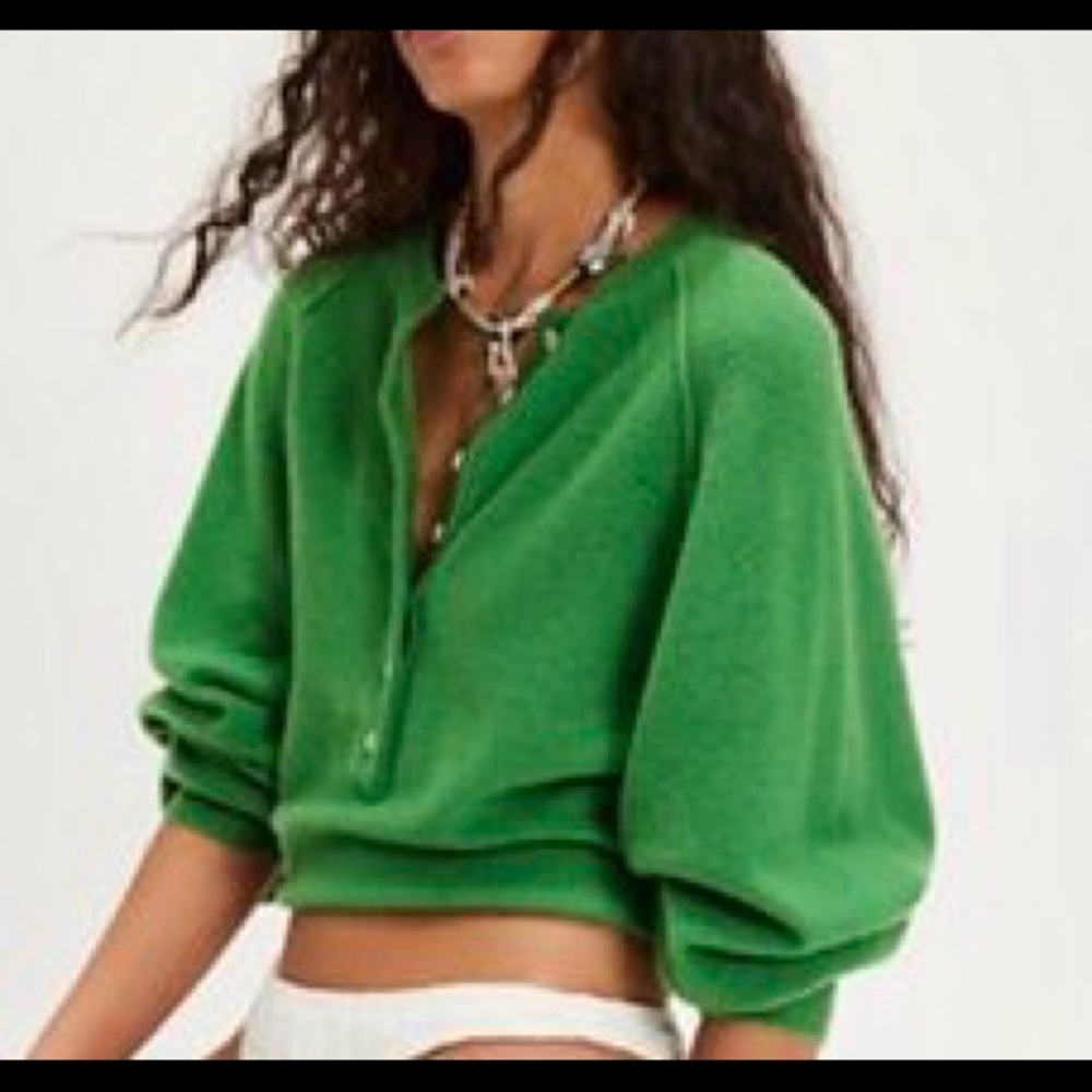 Free People Porta Cashmere Henley Sweater XS